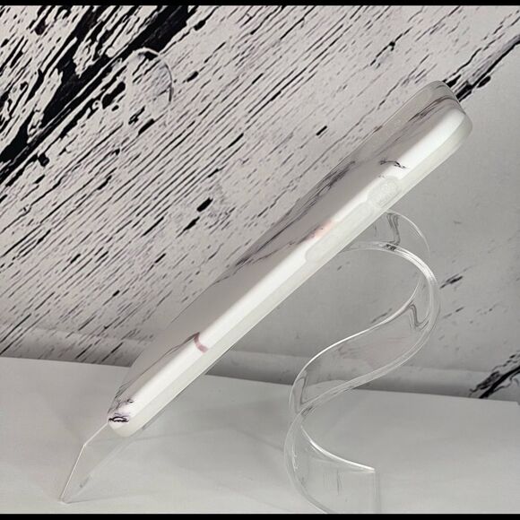 Marble Look iPhone Case-12 Pro Max White with Gray - Picture 3 of 3